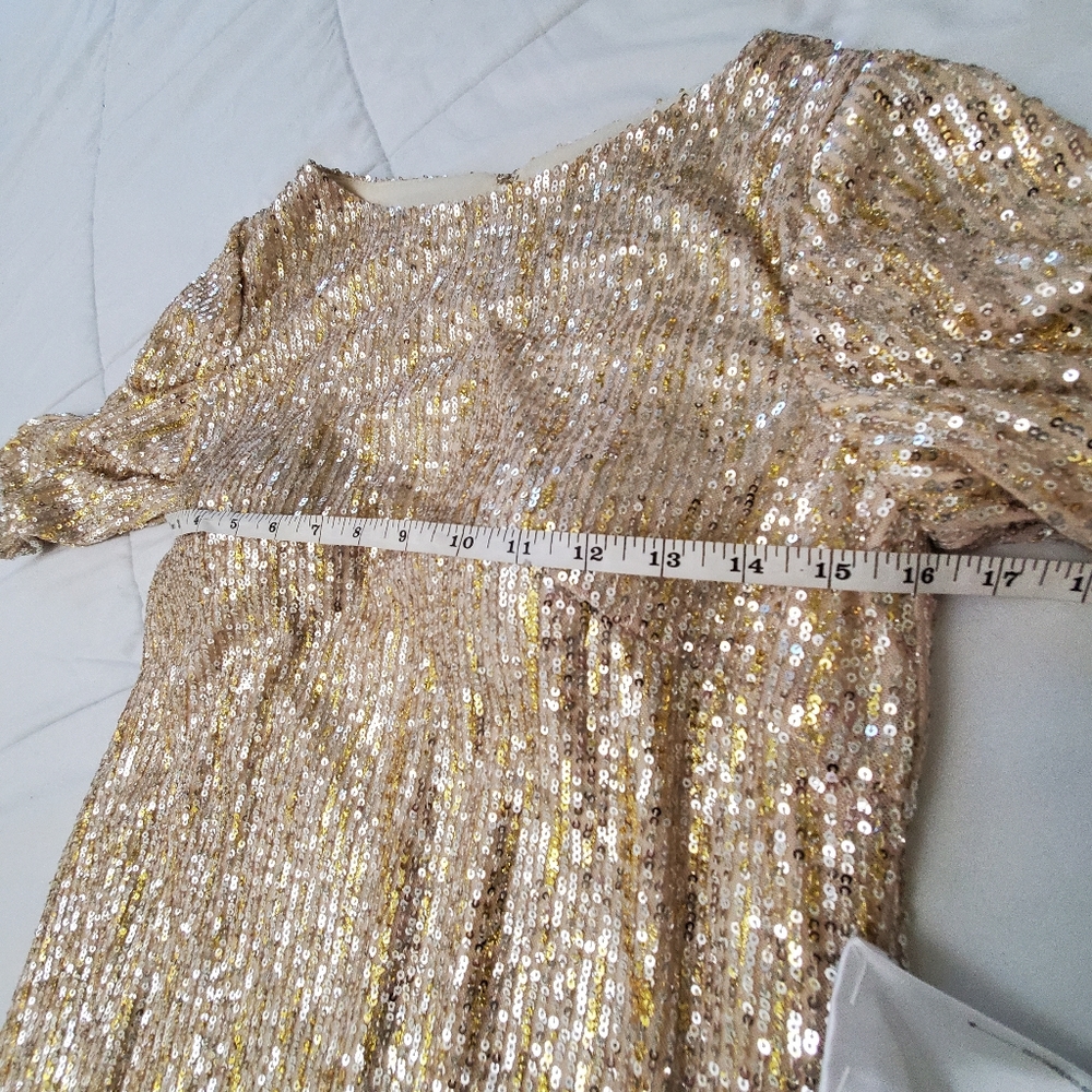 Ieena for Mac Duggal Bateau Neckline Sequin Dress 26448 Size 4 - Picture 8 of 12